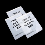 Compostable sliding zipper bags